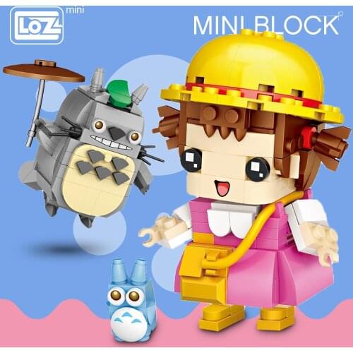 New LOZ Mini Blocks Heads Japan Anime Nutcracker King Bear Cartoon Cute Animal Snoring Soldiers Building Blocks Toys Children