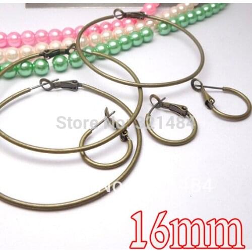 WHOLESALE 500pcs Antique bronze 16mm ring Circle Hoop earrings, earring hoops findings