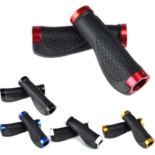 MTB Bike Handlebar Grips Non-Slip Ergonomic Design Double Lock-on Comfort Flexibility Road Bike Grips for MTB BMX with Bar Caps