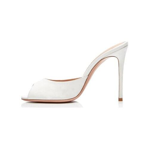 New Summer Shoes For Women 2022 Super High Heels Flip Flops Peep Toe Sandals Mules Femme Comfortable Leather Party Dress slides