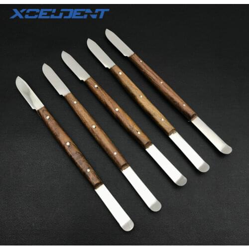 5pcs Dental Lab Impression Material Plaster Spatula Wax Knife Blade Cutter Dentist Instrument