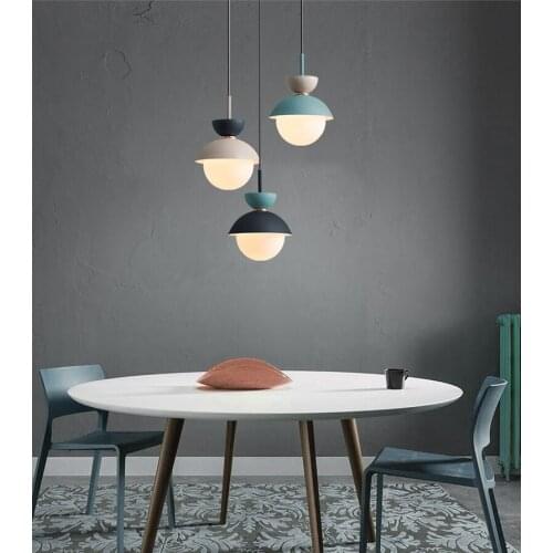 Nordic Colourful Pendant Light Hang Light for Dining Bedroom Living Room Studio Cafe Bar Pendant Lamp Modern Decor Fixture
