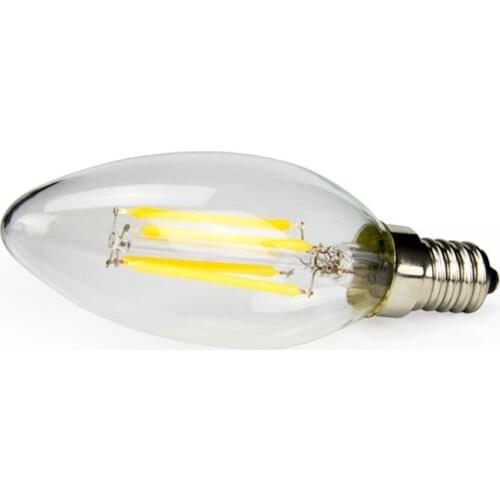 10X E14 LED Retro Candle Bulb 220V 4W 8W 12W LED light lamp C35 C35L Filament LED Diode Bulb Incandescent Chandelier Lampara
