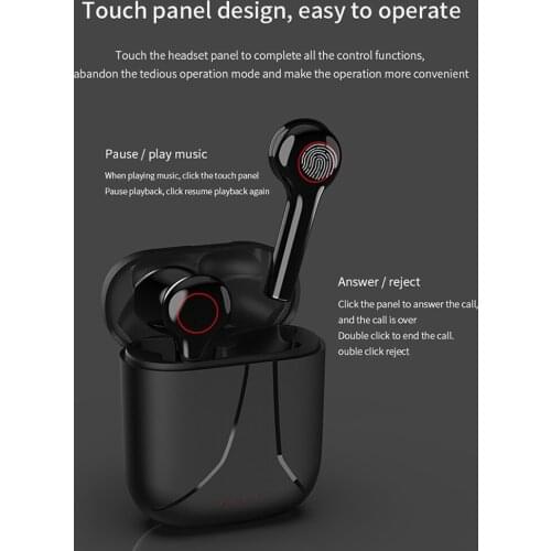 UPSLON TWS Bluetooth 5.0 Wireless Headphones Business Headset IPX7 Waterproof Stereo Surround Music Earphones Sport Earbuds
