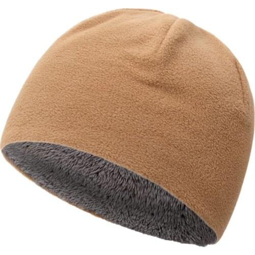 Unisex Fleece Hat Winter Warm Velvet Thick Hooded Cap Windproof Cycling Sports Running Mountaineering Cap