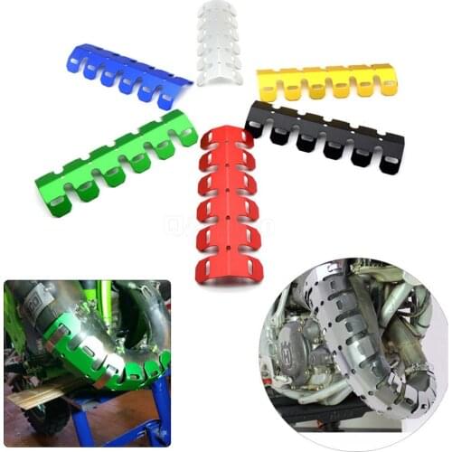 Universal Motorcycle Exhaust Pipe Guard Protector Heat Shield For YAMAHA WR250F WR250R YZ125 YZ85 TT-R125E TT-R250 HONDA CR XR