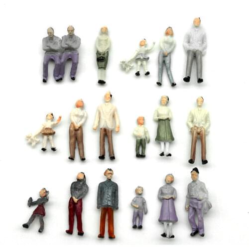 1/100 Architectural People Miniature Scale Model Figures Plastic Set Up The Landscape Train Building Layout Mannequin