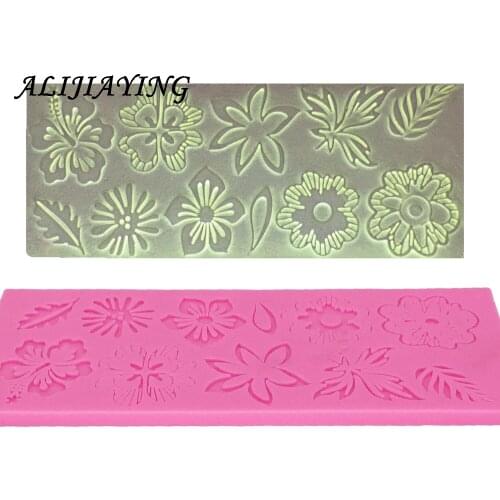 1Pcs Flower Lace Cake Mold Silicone Molds Chocolate Sugarcraft Fondant Christmas Wedding Party Cake Decorating Home Tools D0359