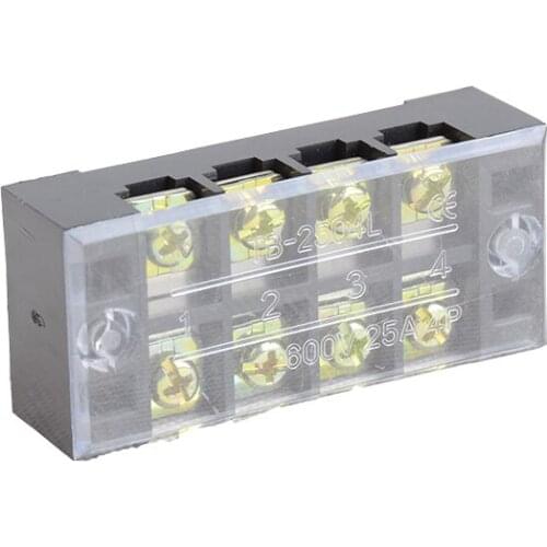 1Pcs Dual Row Barrier Screw Terminal Block Strip Wire Connector 600V 15A 3/4/6/8/10/12 Positions Optional