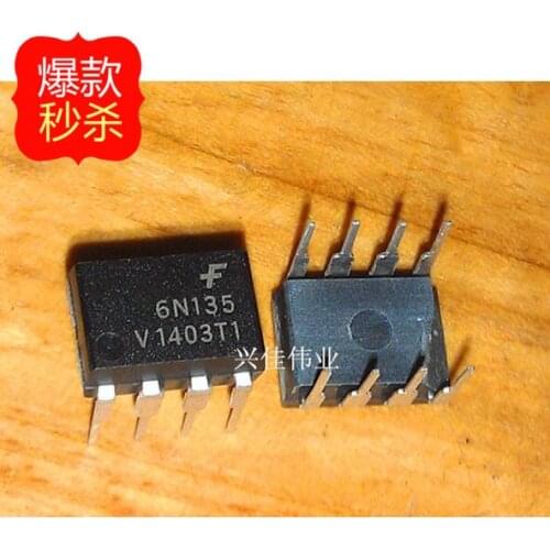 10PCS Optocoupler 6N135 A6N135 DIP8 high-speed optocoupler optocoupler