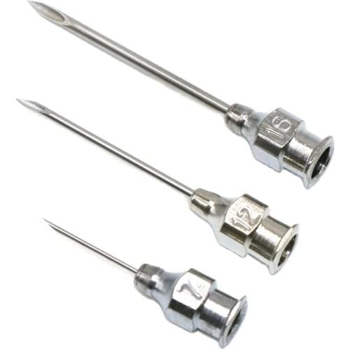 100 Pcs Stainless Steel Needles Poultry Animal Pig Cow Sheep Pigeon Quail Vaccination Treatment Needle Stainless Syringe Needle