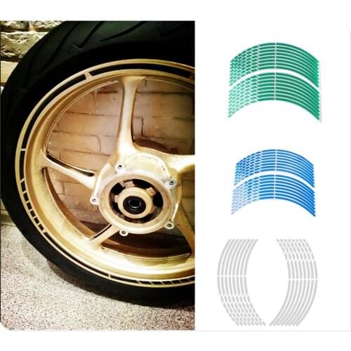 17-18 inch motorcycle shaped car wheel hub reflective sticker for YAMAHA FZ-09 MT-09 SR FZ6 FAZER FZ6R FZ8 MT-07 FZ-07