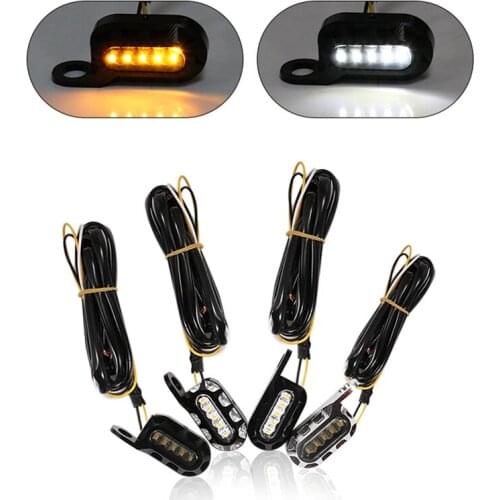 2PCS brightness Mini Motorcycle LED turn signal indicator Lights daytime running lights turn signal lamps Motocycle accessories