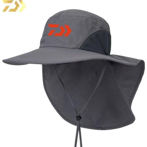2020 Daiwa Men Spring and Summer The New Sunhat Waterproof Oyan Cloak Fishing Cap Breathable Outdoor Shade Sun Protection Hat
