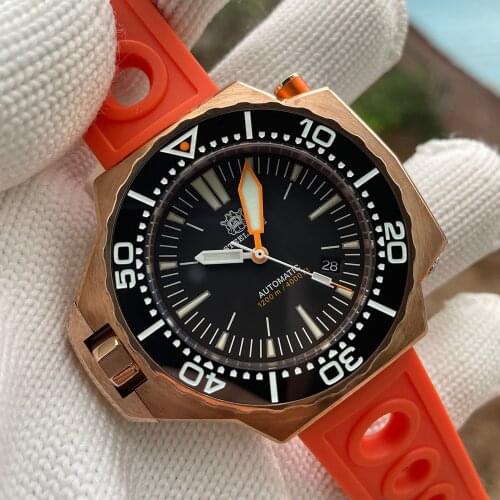 2021 Steeldive Bronze Watch SD1969S 1200M Water Resistant NH35 Automatic Bi-Direction Bezel Dive Watch