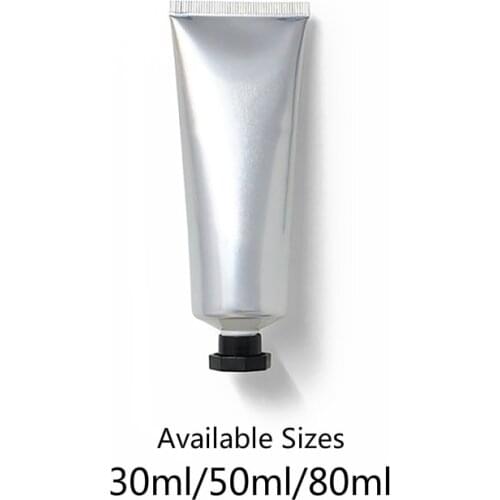 30ml 50ml 80ml Silver Aluminum Plastic Composite Soft Bottle Cosmetic Skin Care Cream Squeeze Packaging Tube Lotion Container
