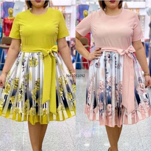 3XL Plus Size African Dress For Women 2020 Casual Slim Patchwork Color Midi Dresses Elegant Sexy Dress Africa Clothing