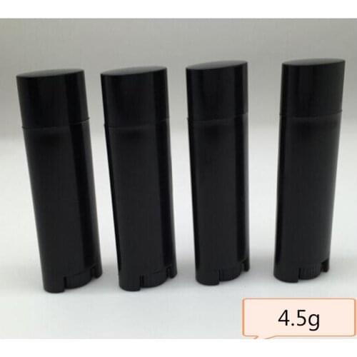 4.5g Oval Shape Empty Black Lip Balm Tubes Empty Lip Balm Packaging Sample Cosmetic Container SN2972