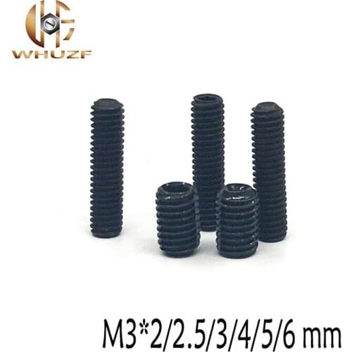 50pcs M3*2/2.5/3/4/5/6 mm 12.9 Hexagon Socket Head Set Screw Base Meter Machine Meter Top Wire Headless Screw