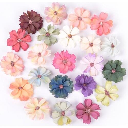 50Pcs Multilayer Simulation Fake Flower Heads DIY Accessories Home Party Decor Multilayer Flower DIY Accessories Fine Workmanshi