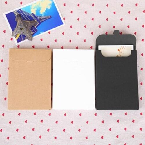 50pcs Vintage Envelope Postcard Box Blank Kraft Paper Party Invitation Card Letter Photoes Package Gift Box