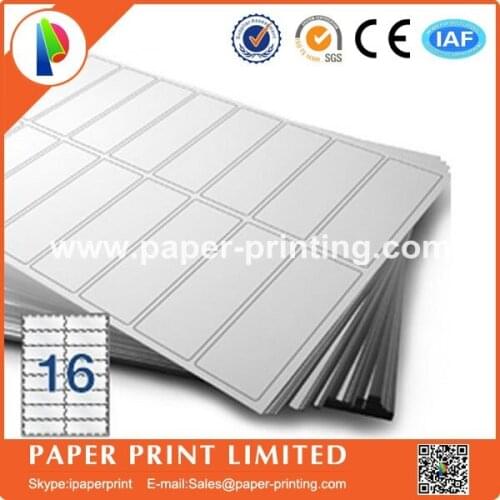 5000 sheets Compatible L7162/J8162 blank matte white label/printing paper for inkjet printer a4 label szie: 99.1 x 34 mm