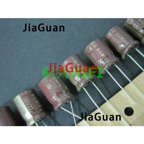 6PCS NEW ELNA RFS SILMIC II 22UF 50V 10X12.5MM SILMICII 50V22UF hot sale SILMIC2 22uf/50v Brown robe 50v 22uf