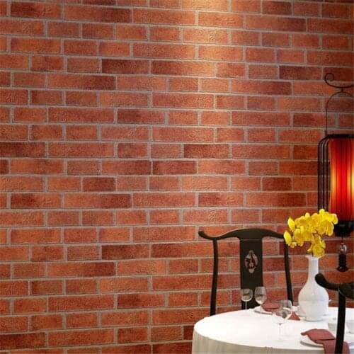 WELLYU Antique brick wallpaper retro brick modern Chinese restaurant wallpaper papel de parede Living room bedroom wall paper