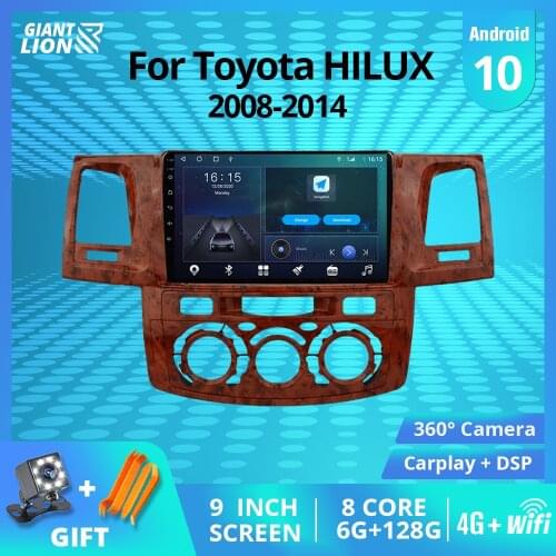 2DIN Android10.0 Car Radio For Toyota Fortuner HILUX Revo Vigo 2008-2014 GPS Navigation Stereo Receiver Auto Radio Car Video IGO