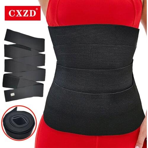 CXZD 2021 Women Waist Trainer Slimming Belly Reducing Tummy Wrap Belt Elastic Workout Shaper Weight Loss Compression Abdomen