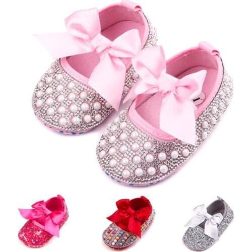 Fashion Diamond Baby Shoes First Walkers Infants Girls Princess Shoes