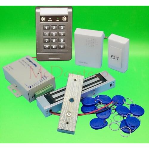 DIY Complete 125khz Rfid Keypad Door Access control system 350lbs 180kg Electric Magentic Lock Door Control System