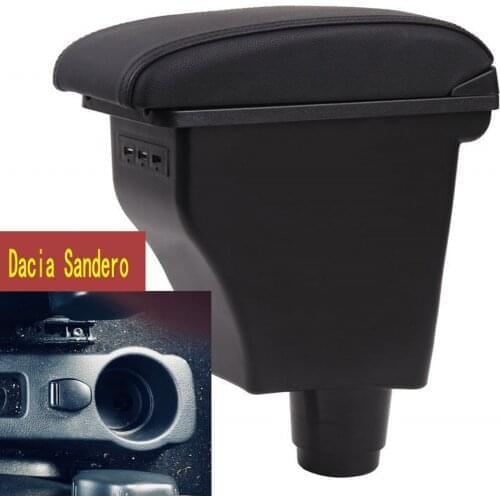 For Dacia Sandero armrest box central Store content Storage box Dacia stepway armrest box with USB interface