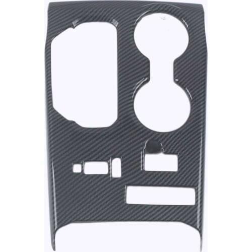 For Toyota Highlander 2021 2022 ABS Carbon Fiber Car Interior Center Console Gear Shift Panel Cover Trim Water Cup Holder Frame