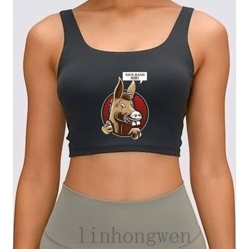 Donkeys_Poker Player Crop Top Texas Holdem Poker Women Tank Top Cotton Summer Cool S-XL GifTank Top