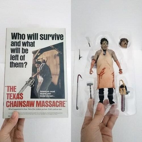 NECA 40th Anniversary Ultimate Leatherface Classic Terror Movie The Texas Chainsaw Action Figure Model Toys Doll For Gift