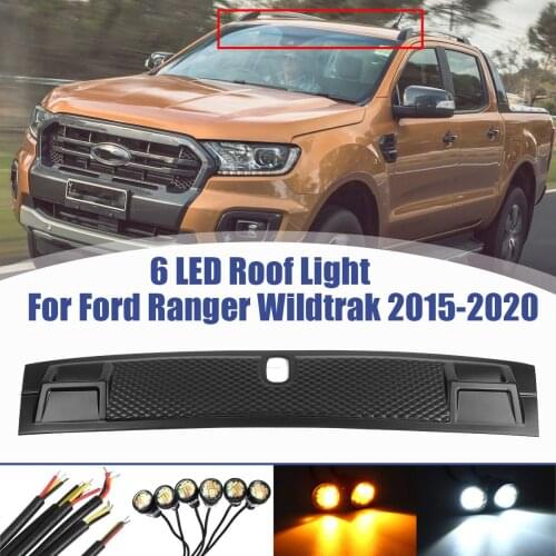 Car Roof Lights with 6 Leds for Raptor Style For Ford Ranger Wildtrak 2015 2016 2017 2018 2019 2020 26554-4JA0A