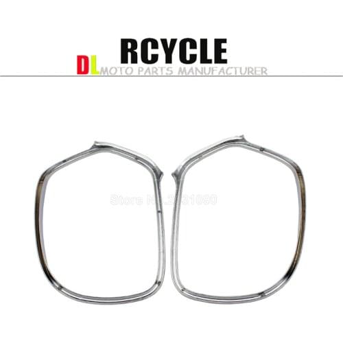 Show Chrome Visored Mirror Trim for Honda GL1800 Gold Wing 2001-2013 52-683