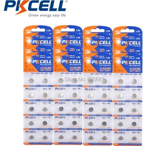 160Pcs/16card AG11 LR58 LR162 Button Battery LR721 1.5V 20mAh Alkaline Button cell Batteries For Watches Toys Flashlights
