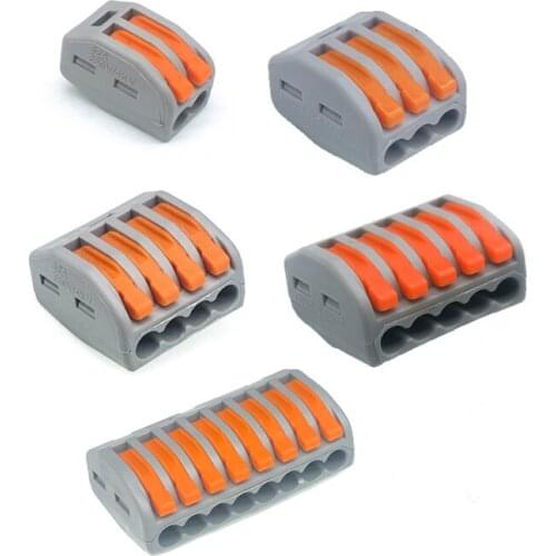 5 pcs 10 pct 20pcs212/213/214/215/218 wire connector conductor terminal electrician quick terminal block