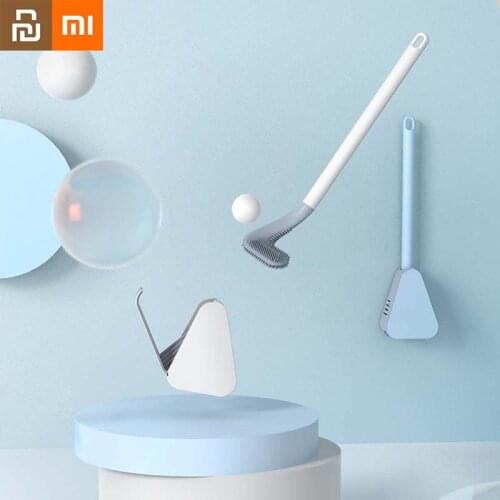 Xiaomi All Round Cleaning Toilet Brush Soft Rubber Long Handle Toilet Cleaning Easily Decontamination Closing Base Cleaning Tool