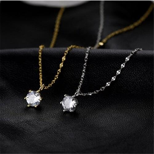 Liemjee Personality Fashion Party Punk Jewelry Simple Inlaid Zircon Necklace For Women Feature Namour Charm Gift All Seasons