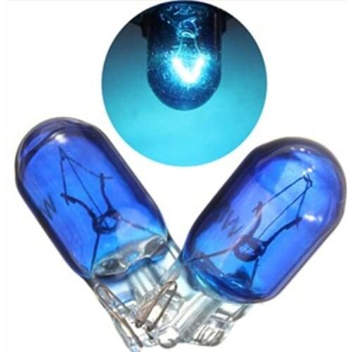 10Pcs T10 Car Low Consumption High Power Unversal Ultra Long Life Fashion W5W 194 Cool White 5W 8000K Glass Durable Bulb#258715