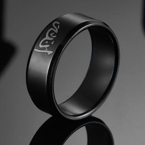 Wedding Band Rings Engagement Black Mens Ring Rock Fashion Glamour Charm Lovers' Couple Jewelry Stainless Steel For Women Men