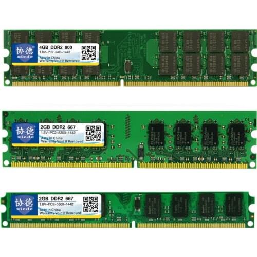 Wholesale Xiede DDR2 800 / PC2 6400 5300 4200 1GB 2GB 4GB Desktop PC RAM Memory Compatible DDR 2 667MHz / 533MHz Multiple Models