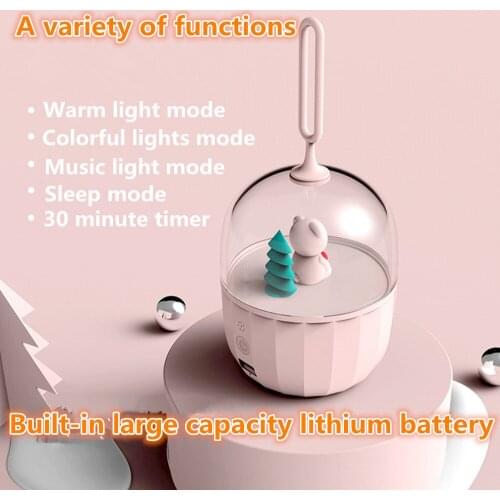 Dropship USB Rechargeable 2020 New Fashion Cute Pet Bottle Night Light Deer/Bear/Dinosaur Pet Home Decoration Gift