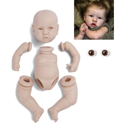 ADFO Reborn Baby Kits 12 Inches Saskia Realistic Full Vinyl DIY Blank Unpainted Unfinished Parts Kits Gift LOL Dolls For Girl