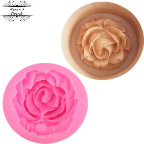 DIY flower shape sugar craft silica gel mold flower cake decoration tool fudge chocolate clay craft resin mold