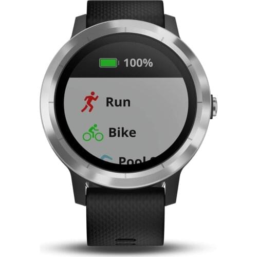 Garmin Vivoactive 3 GPS Smartwatch built-in applications and wrist heart rate black 240x240 pixel high resolution color