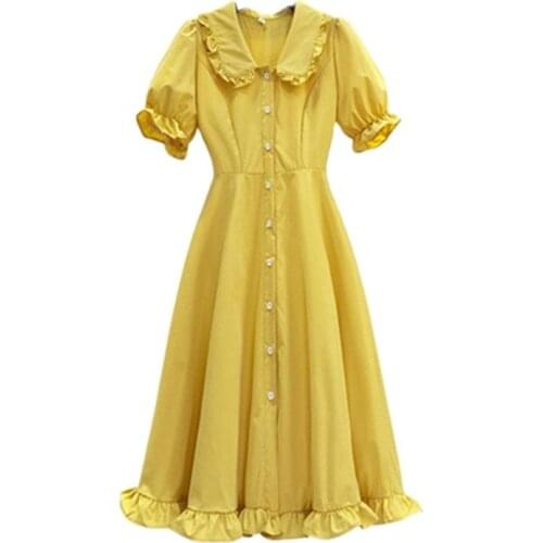 YAGENZ Plus Size Womens Dress Vestido De Mujer Summer Woman Dress Vestidos Single-breasted Short sleeve Dresses For Women 799